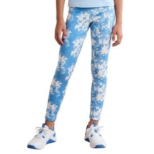 Vineyard Vines Girls Blue White Cloud Print Performance Leggings Size M 10-12